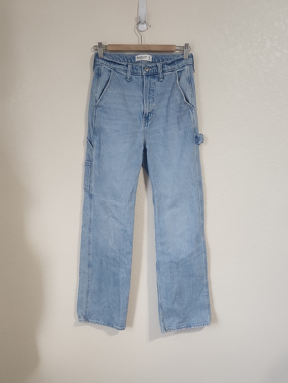Abercrombie & Fitch The 90s Relaxed High Rise Carpenter Style Size 26/2R - Picture 4 of 11